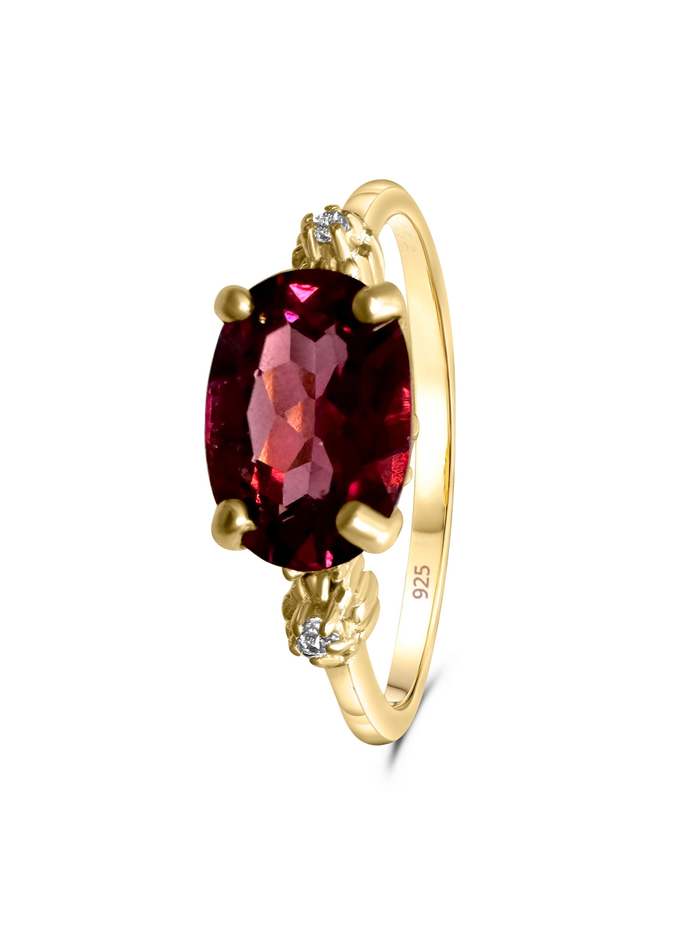 Ring garnet - Vermeil