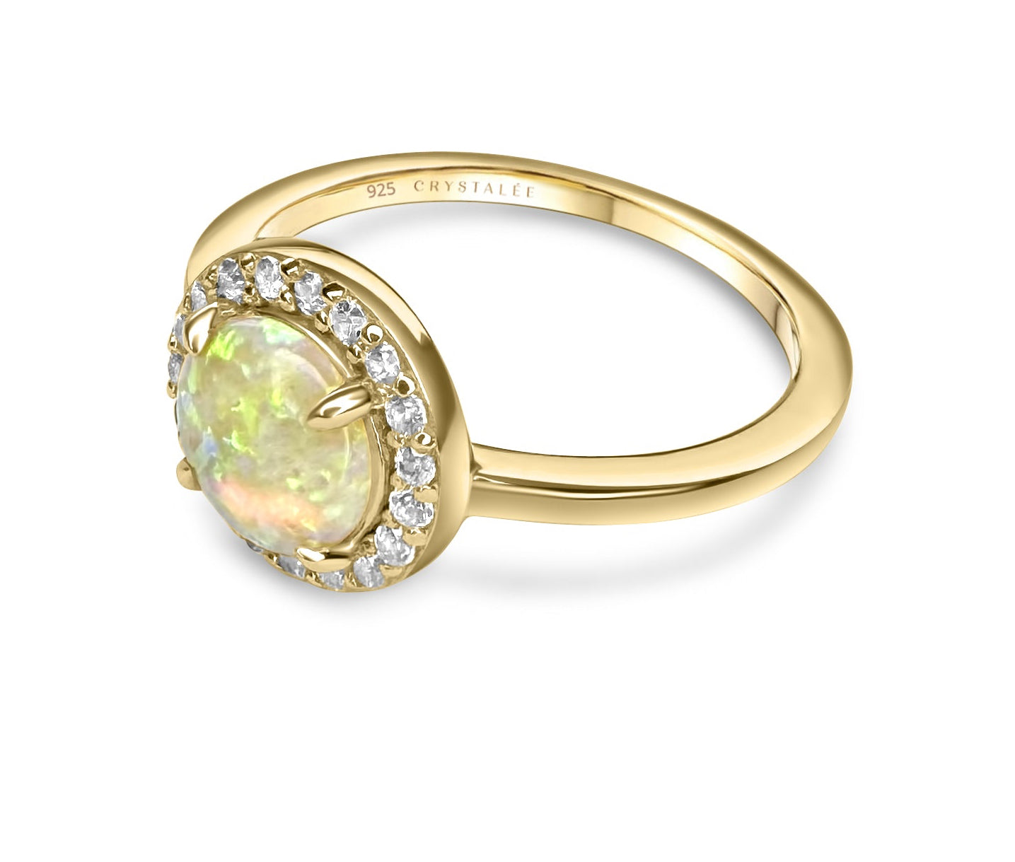 Opaal ring met kristallen - Nova ring