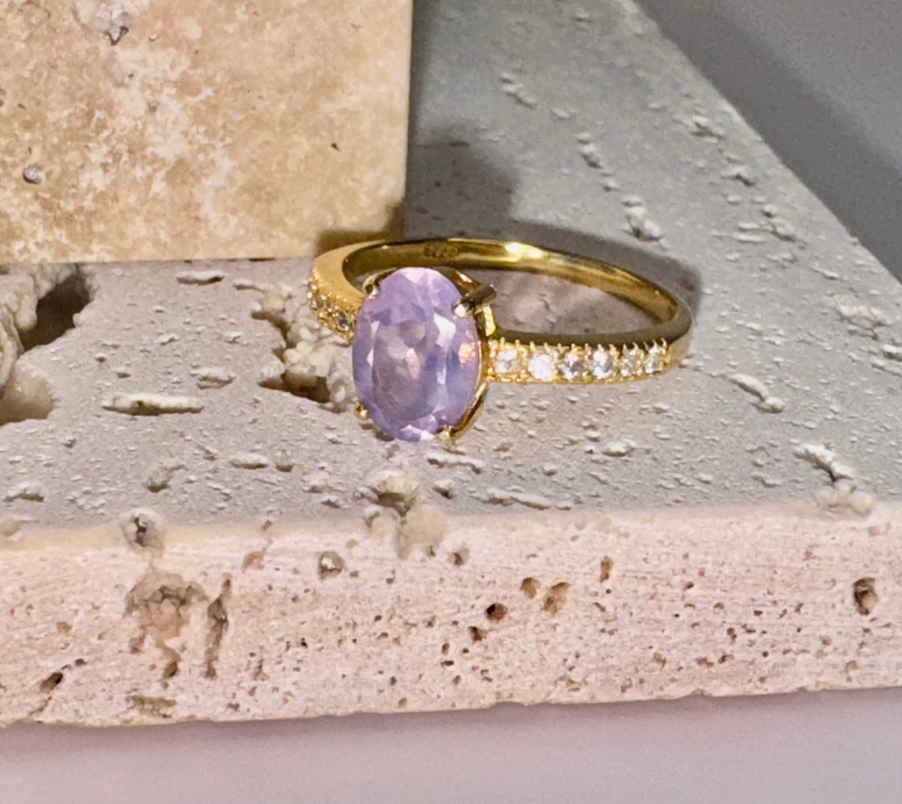 Amethist ring Vermeil