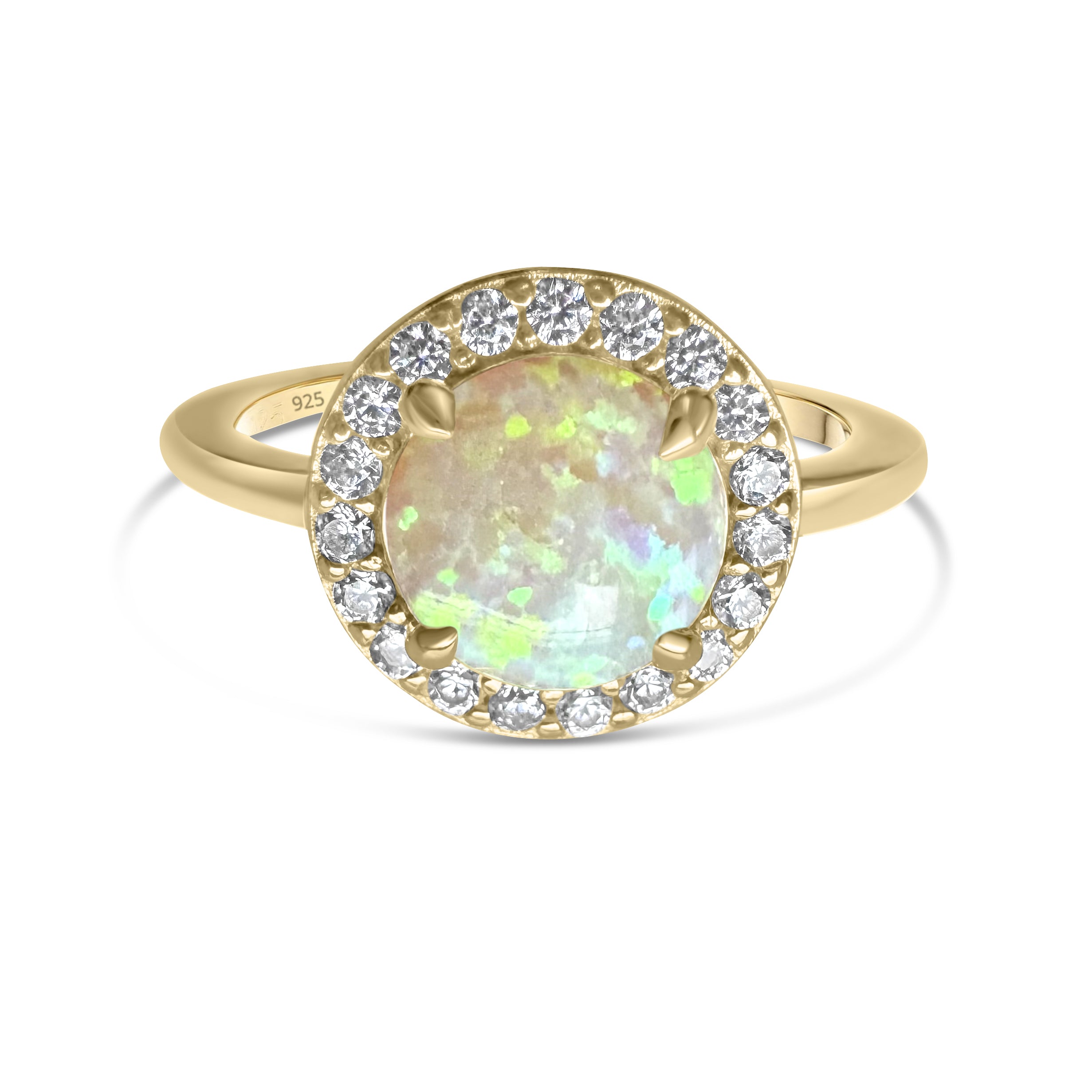 Opaal ring met kristallen - Nova ring