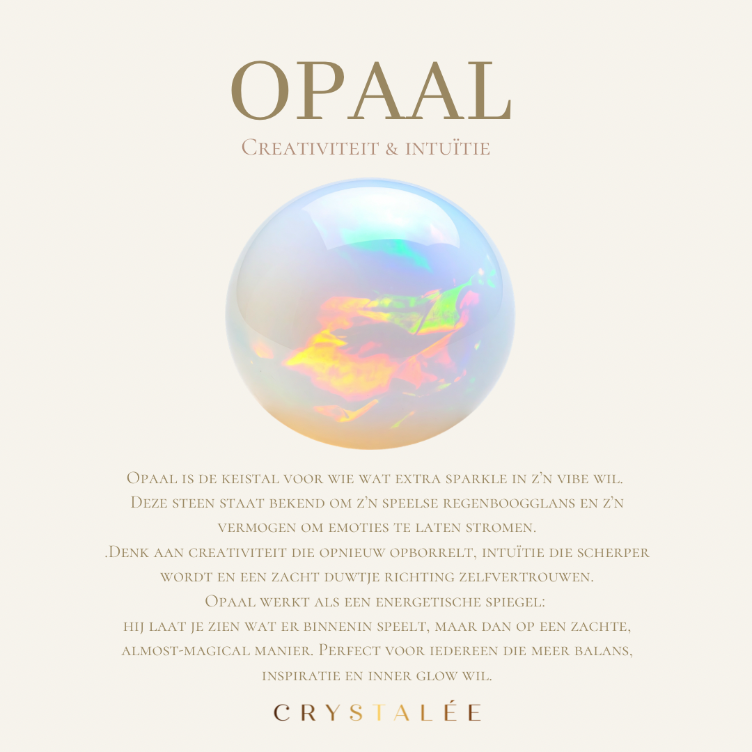 Ring opaal - goldplated