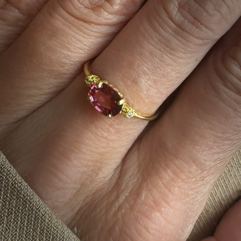 Ring garnet - Vermeil