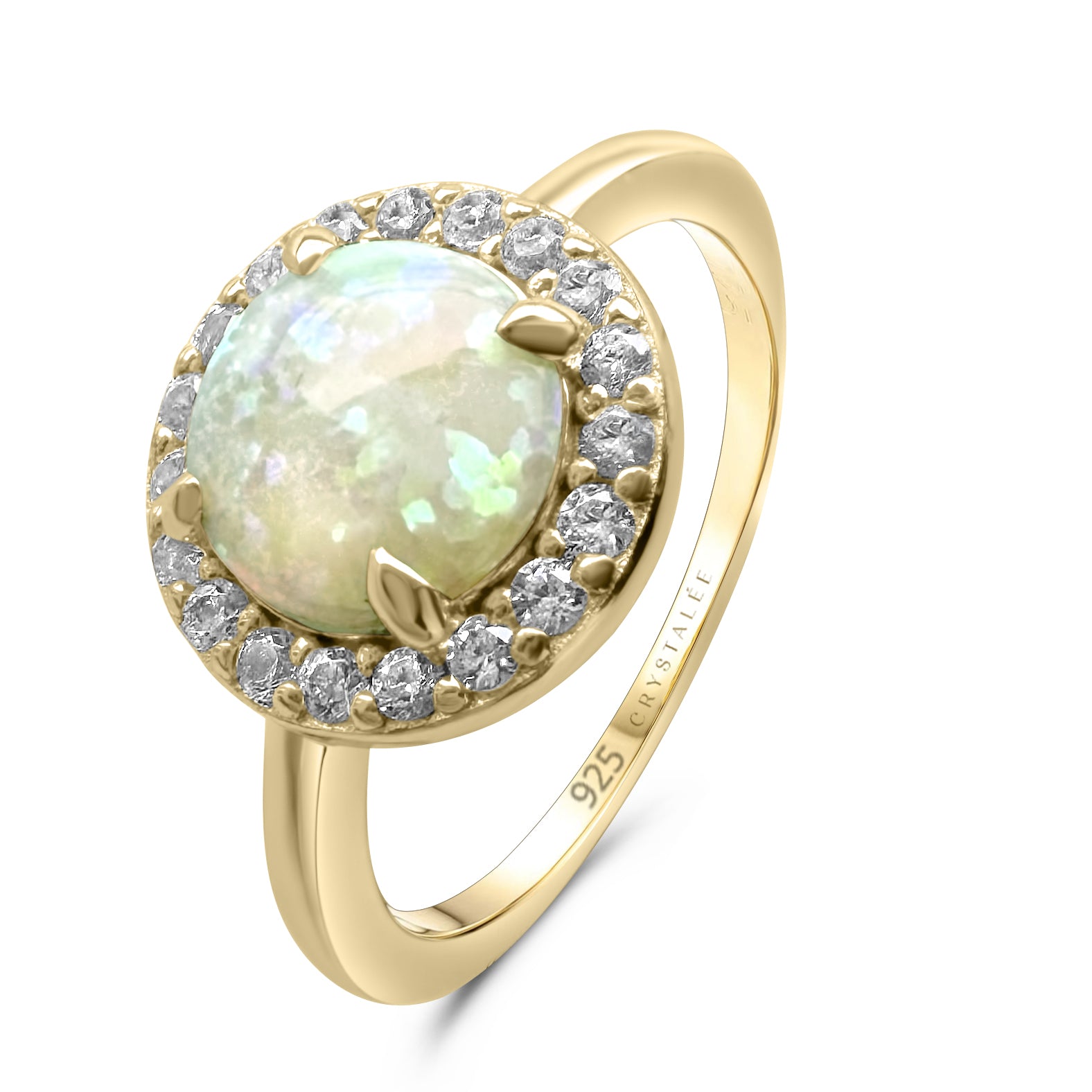 Opaal ring met kristallen - Nova ring